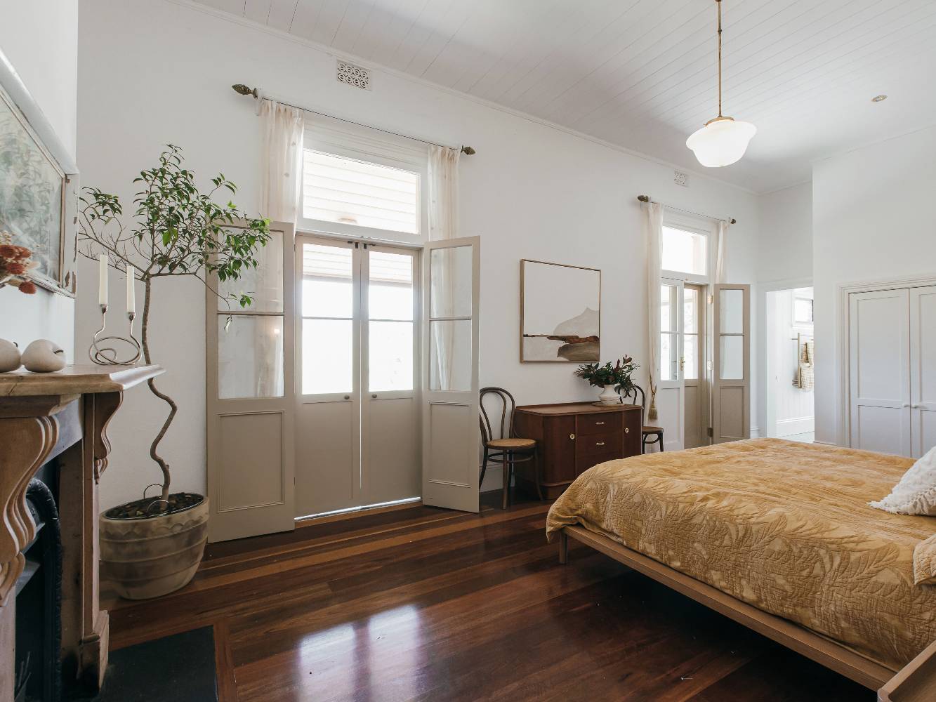 Master bedroom leading out to a north facing verandah