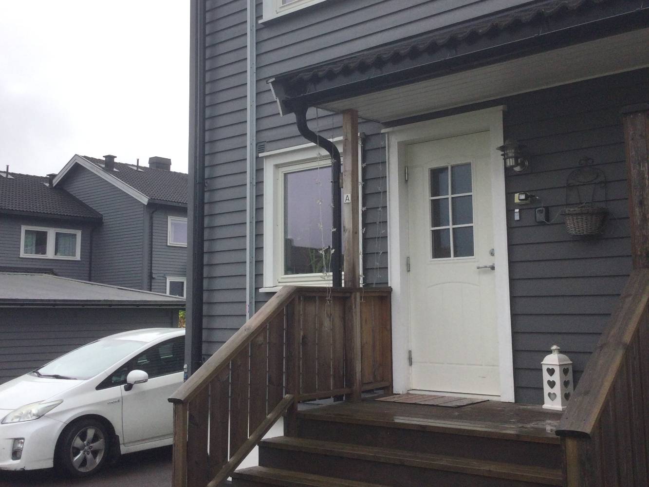 Front door and our car