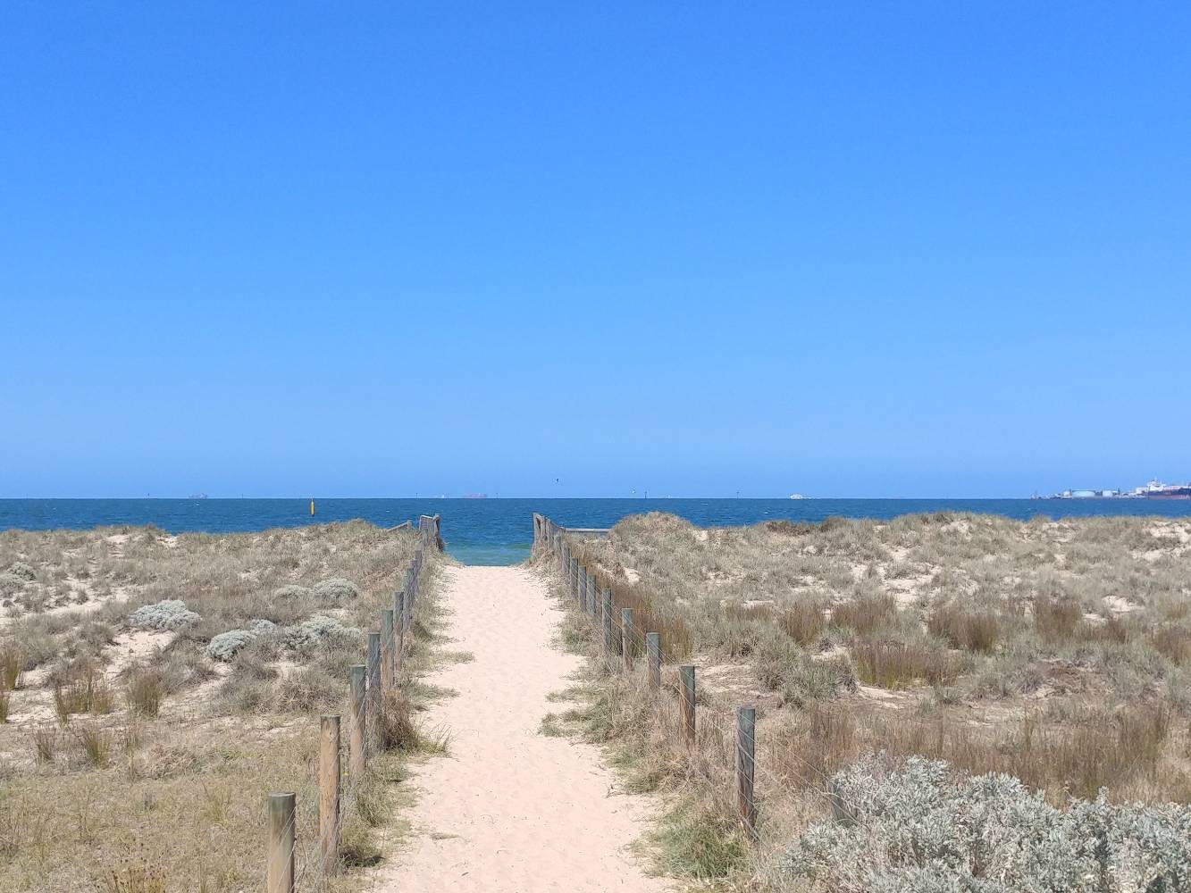 This is your local beach. Depending on how far you can throw a stone, it's a stone's throw away!