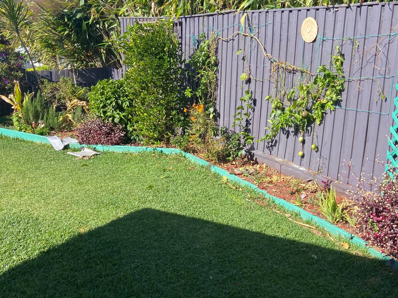 Herb flower garden outside large main bedroom