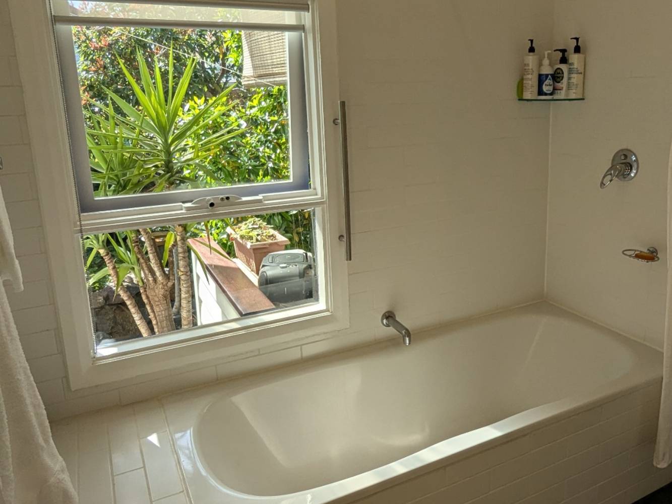 Bathroom with private garden window