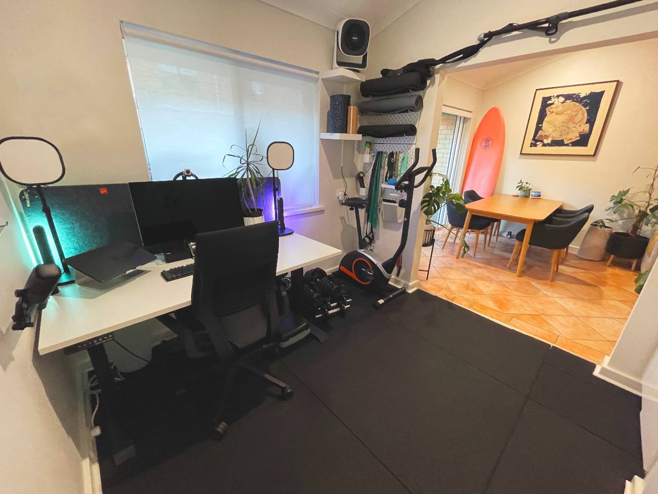 Home office and gym