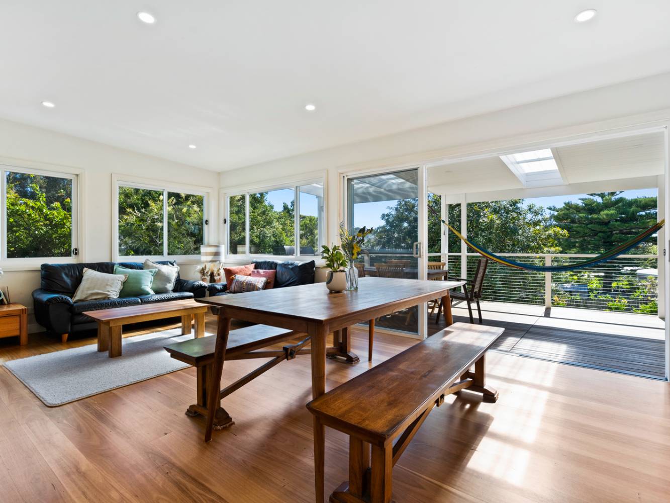 Open plan living - dining area