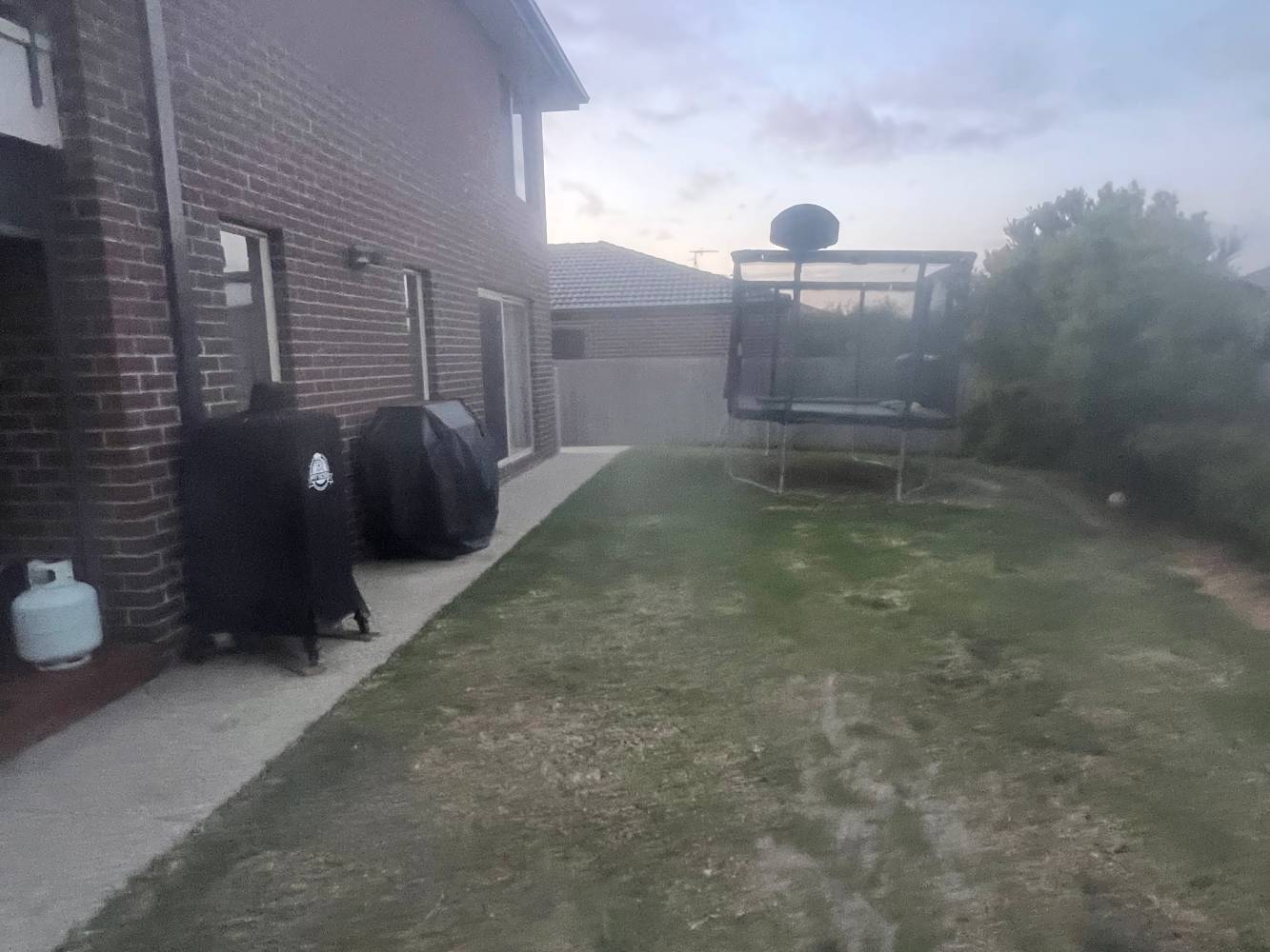 Outdoor cooking and trampoline