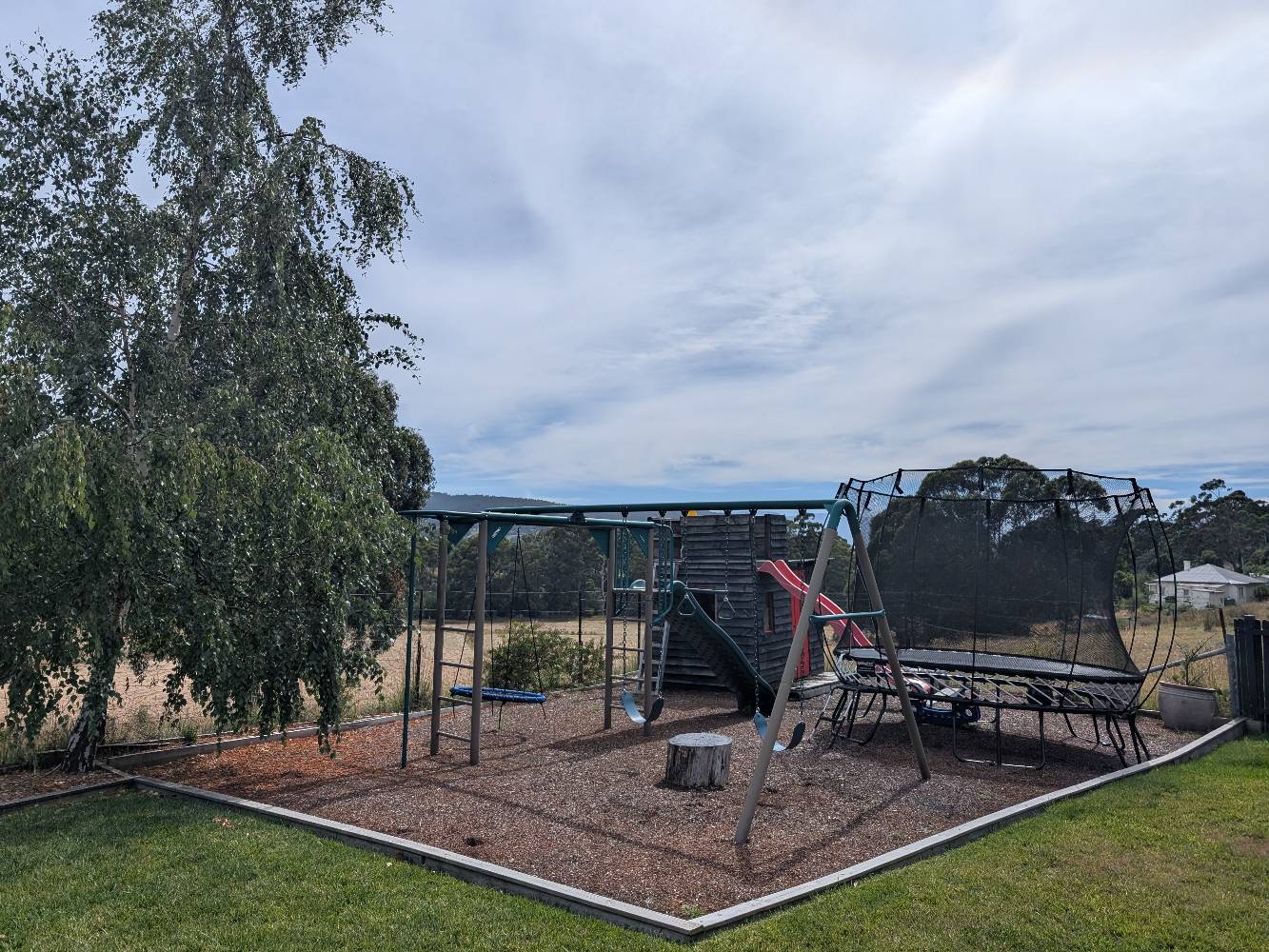 Playground in backyard